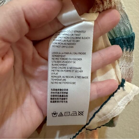 NWT Maeve Anthropologie Maria Multicolor Chevron Sweater Midi Skirt XL - Picture 9 of 13